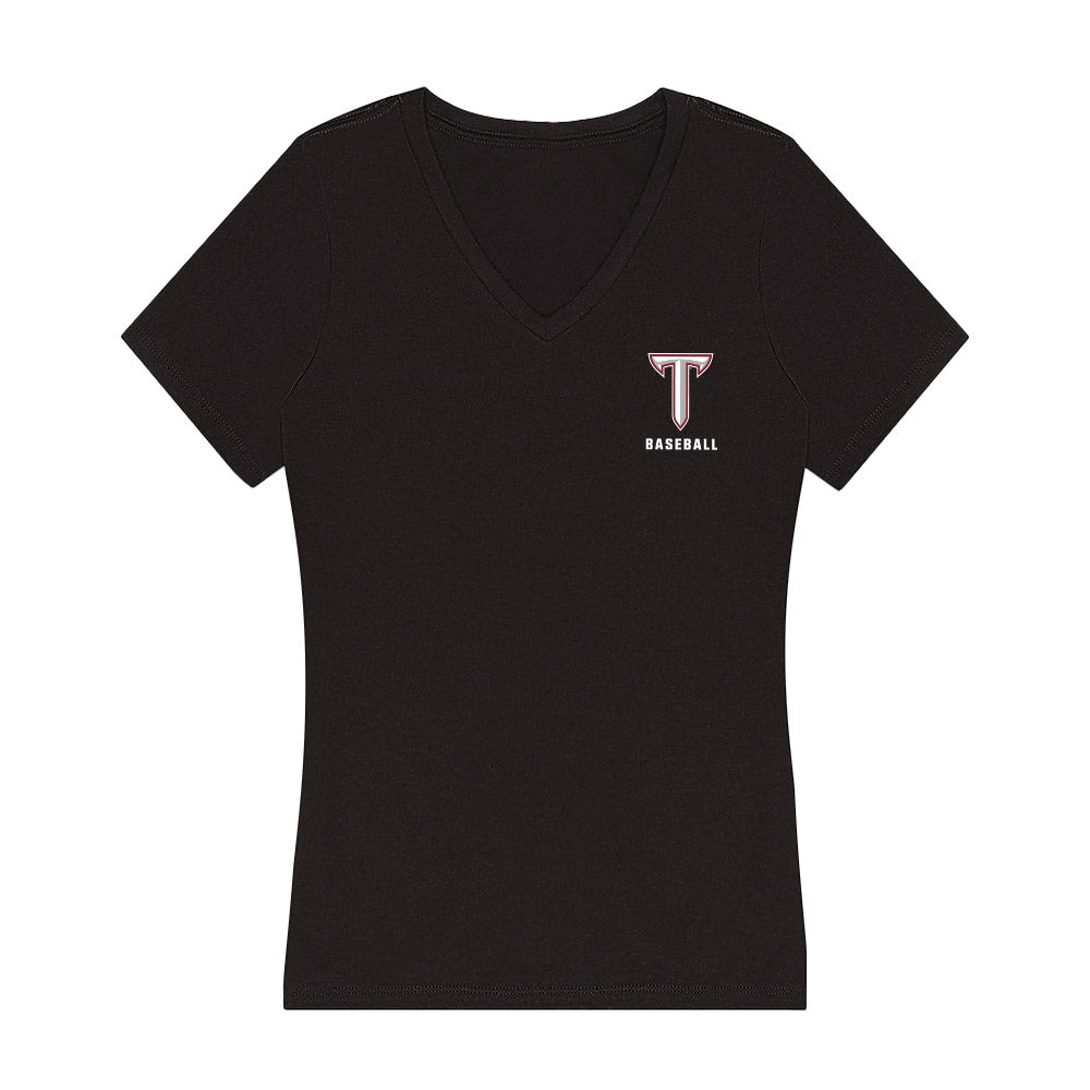 Troy - NCAA Baseball : Nolan Book - Women's V-Neck T-Shirt-0