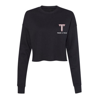 Troy - NCAA Men's Track & Field : Gavan Baxley - Women's Cropped Crew Fleece-0
