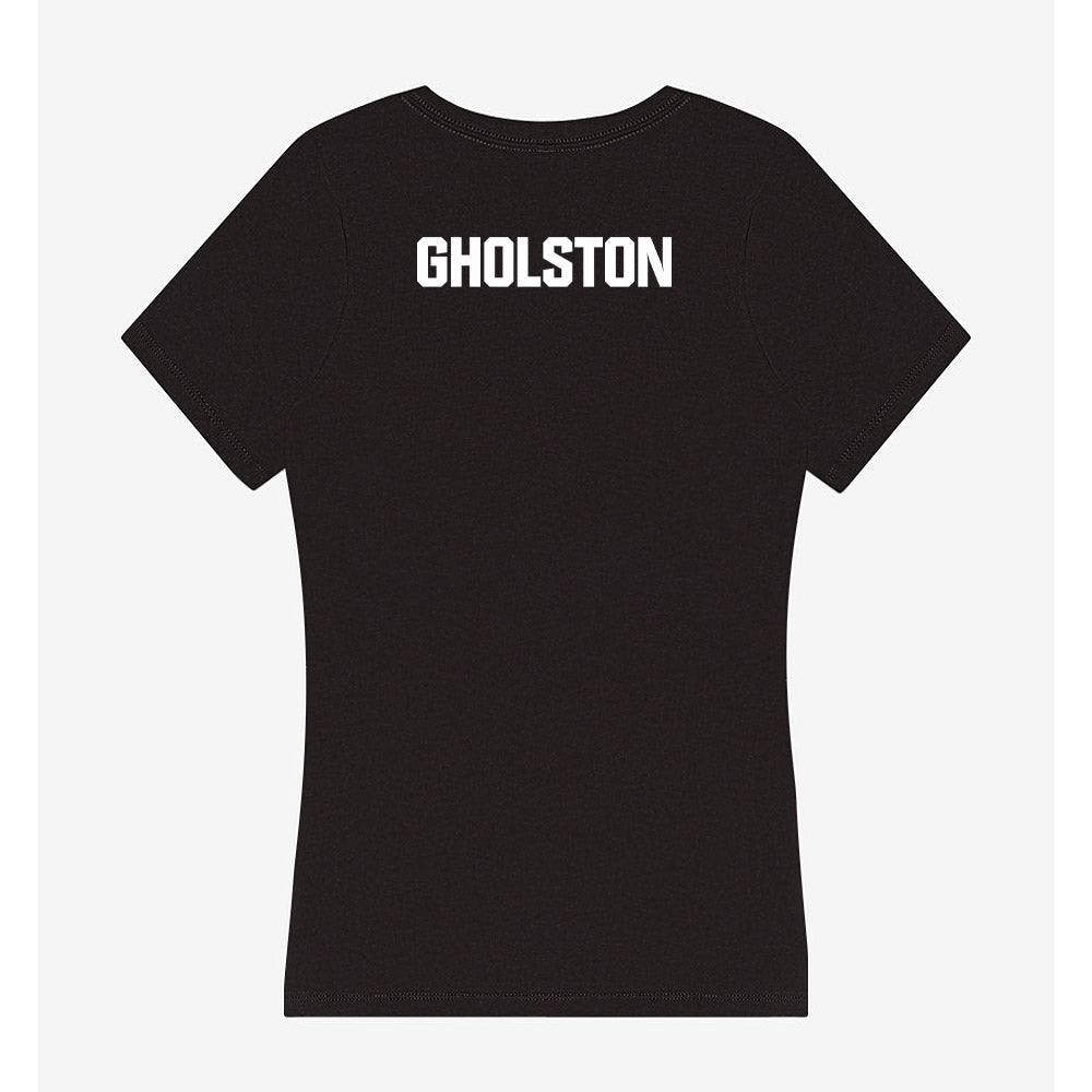 Grand Valley - NCAA Men's Track & Field : Aaron Gholston - Women's V-Neck T-Shirt-1