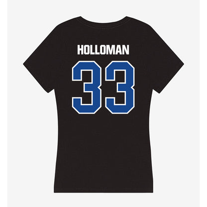 Grand Valley - NCAA Football : David Holloman - Women's V-Neck T-Shirt-1