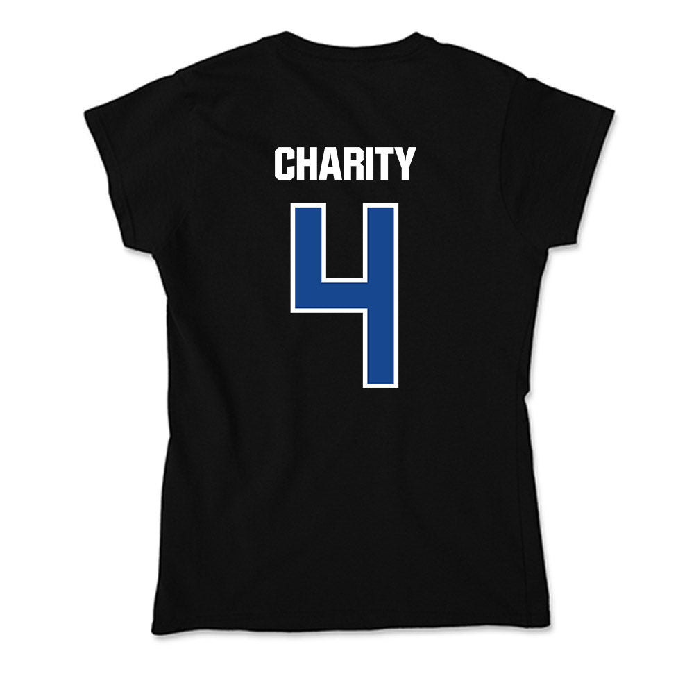 Grand Valley - NCAA Men's Basketball : Jalen Charity - Soft Style Women’s T-Shirt-1