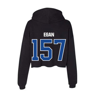 Grand Valley - NCAA Wrestling : Luke Egan - Women's Crop Fleece Hoodie-1