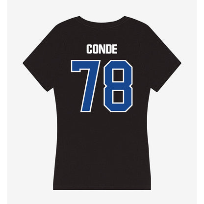 Grand Valley - NCAA Football : Jibriel Conde - Women's V-Neck T-Shirt-1