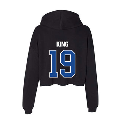 Grand Valley - NCAA Baseball : Colton King - Women's Crop Fleece Hoodie-1