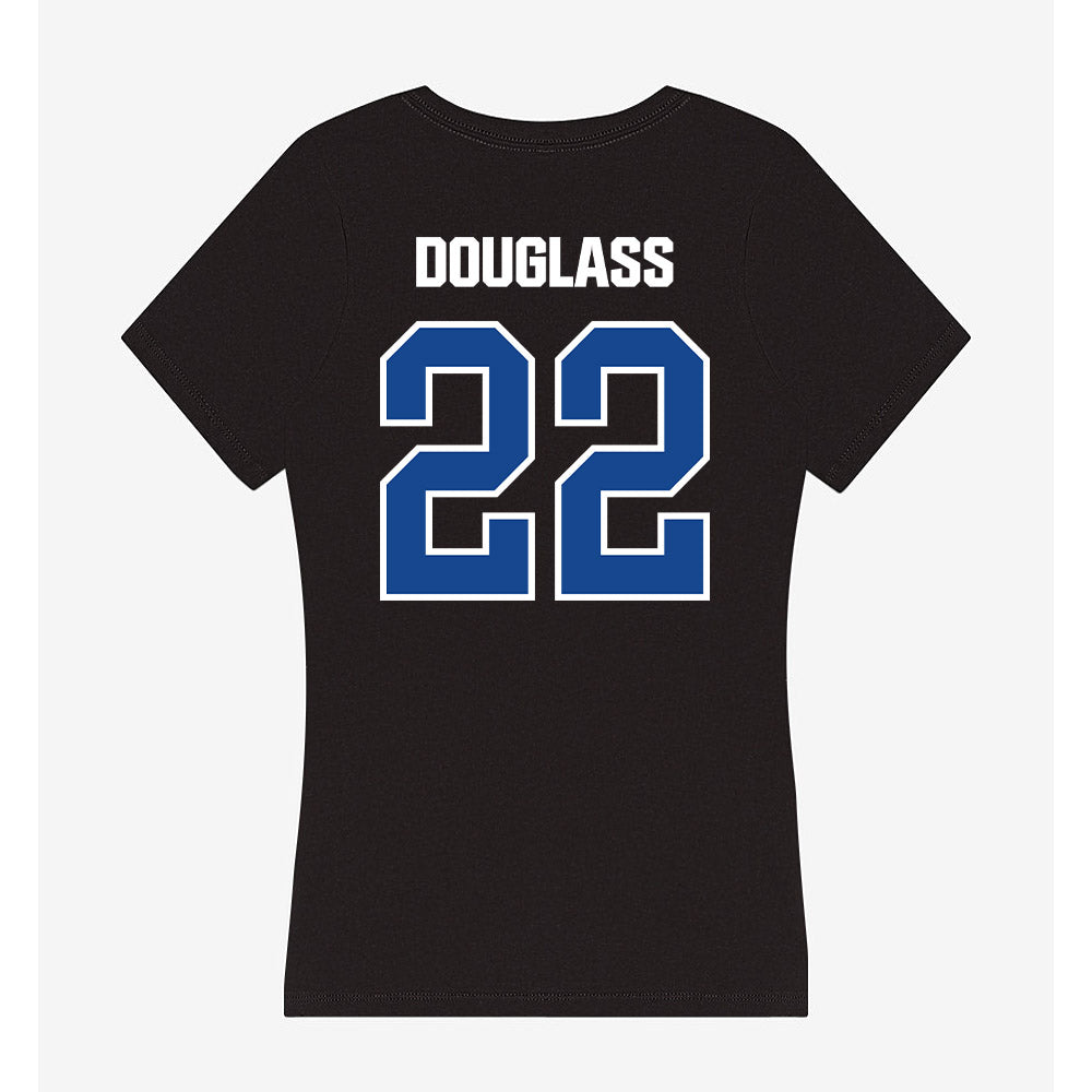 Grand Valley - NCAA Women's Soccer : Shea Douglass - Women's V-Neck T-Shirt-1