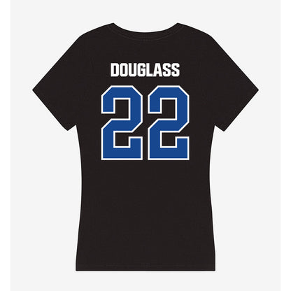 Grand Valley - NCAA Women's Soccer : Shea Douglass - Women's V-Neck T-Shirt-1