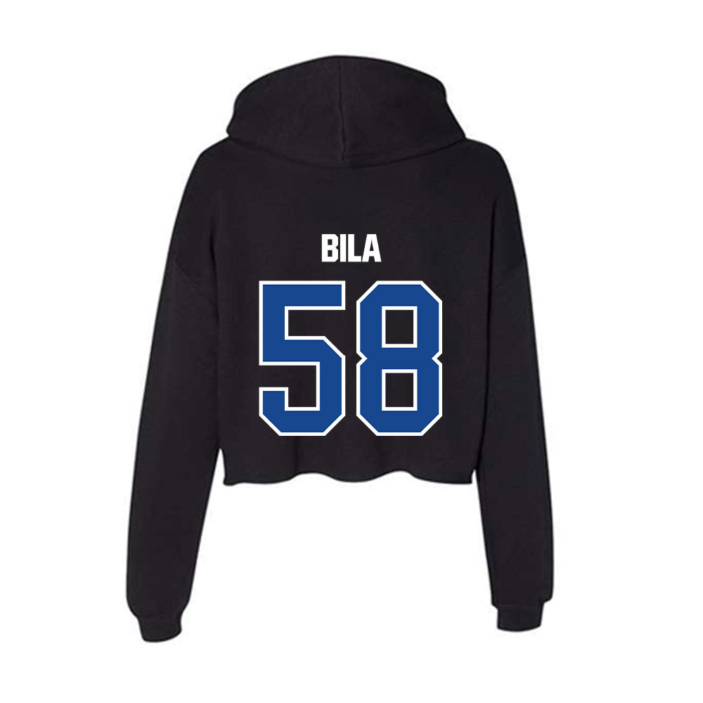 Grand Valley - NCAA Football : Colton Bila - Women's Crop Fleece Hooded Sweatshirt-1