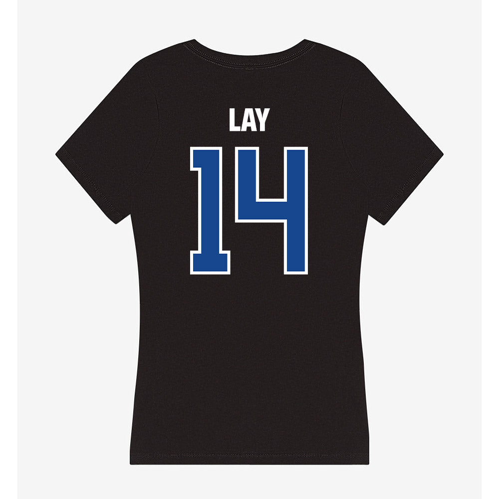 Grand Valley - NCAA Women's Basketball : Avery Lay - Women's V-Neck T-Shirt-1
