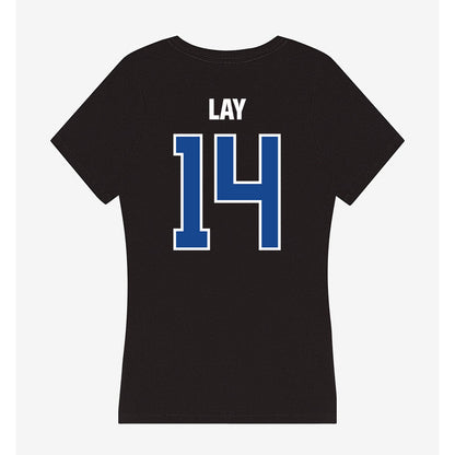 Grand Valley - NCAA Women's Basketball : Avery Lay - Women's V-Neck T-Shirt-1