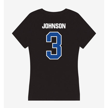 Grand Valley - NCAA Football : Donovan Johnson - Women's V-Neck T-Shirt-1