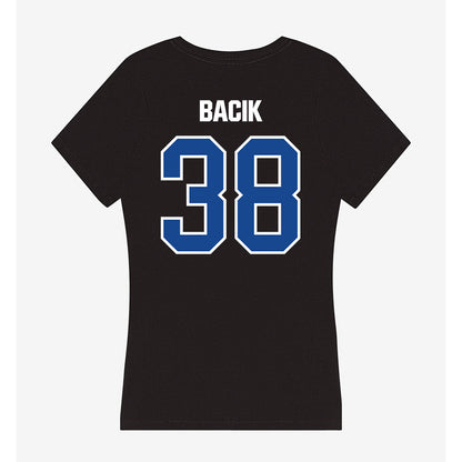 Grand Valley - NCAA Football : Mathew Bacik - Women's V-Neck T-Shirt-1