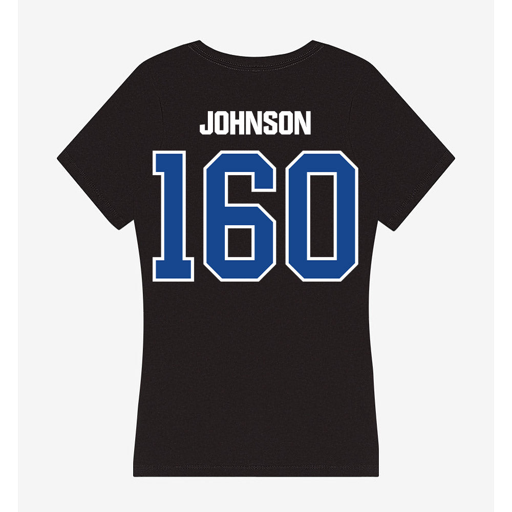 Grand Valley - NCAA Wrestling : Elleni Johnson - Women's V-Neck T-Shirt-1