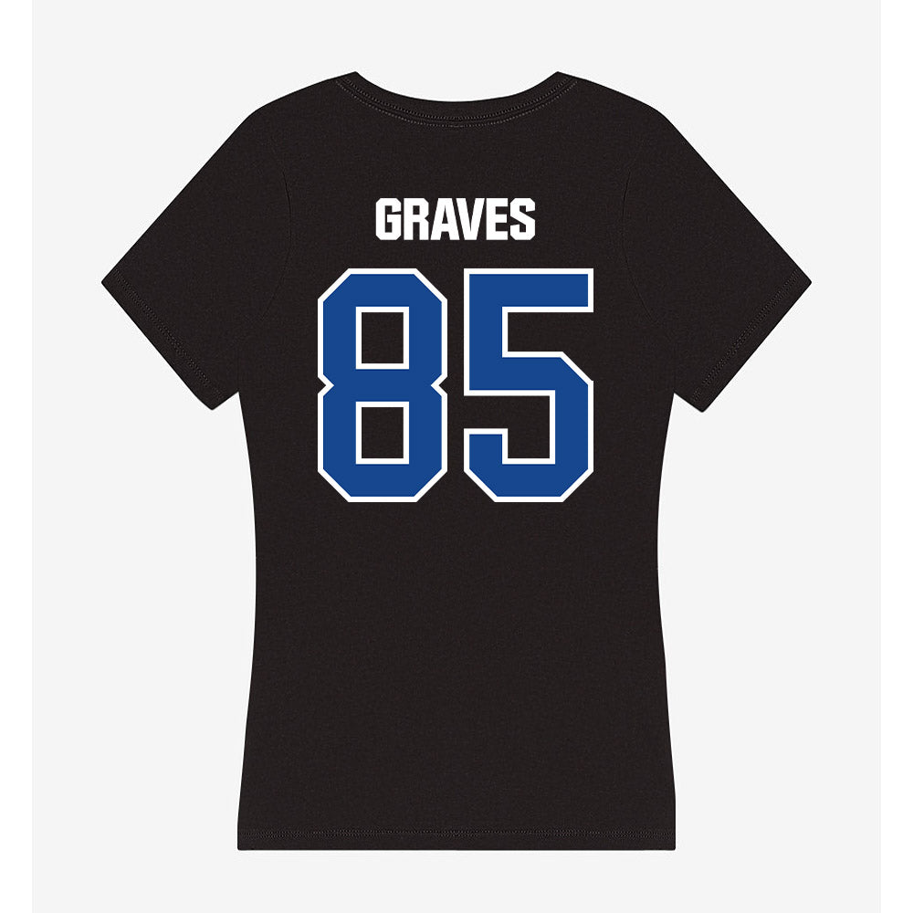 Grand Valley - NCAA Football : Eli Graves - Women's V-Neck T-Shirt-1
