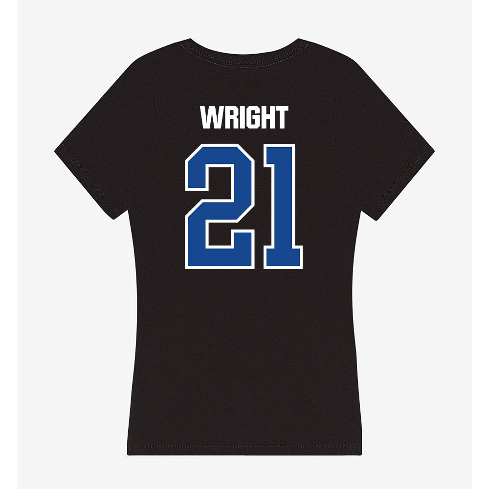 Grand Valley - NCAA Women's Soccer : Rachael Wright - Women's V-Neck T-Shirt-1
