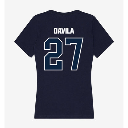 UNF - NCAA Softball : Hannah Davila - Women's V-Neck T-Shirt-1