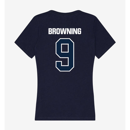 UNF - NCAA Women's Soccer : Chandler Browning - Women's V-Neck T-Shirt-1