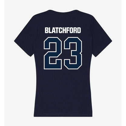 UNF - NCAA Women's Basketball : Elle Blatchford - Women's V-Neck T-Shirt-1