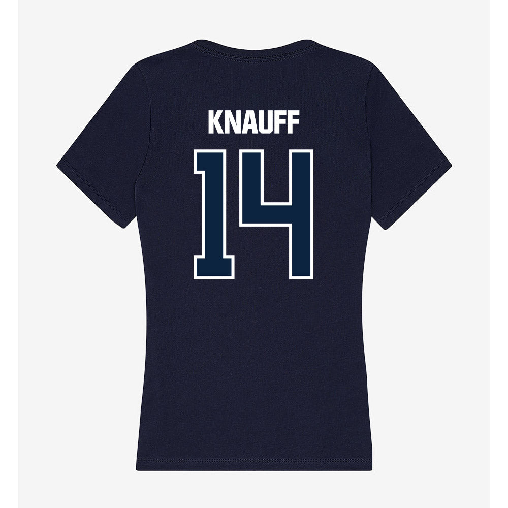 UNF - NCAA Women's Basketball : Abby Knauff - Women's V-Neck T-Shirt-1