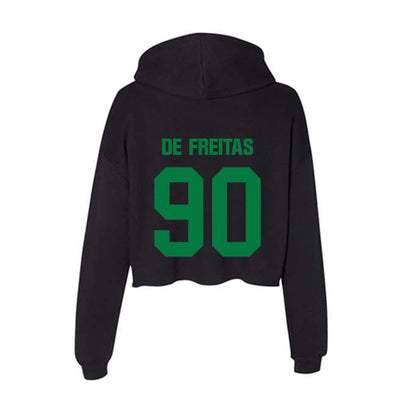 North Texas - NCAA Football : Dominic De Freitas - Women's Crop Fleece Hoodie-1
