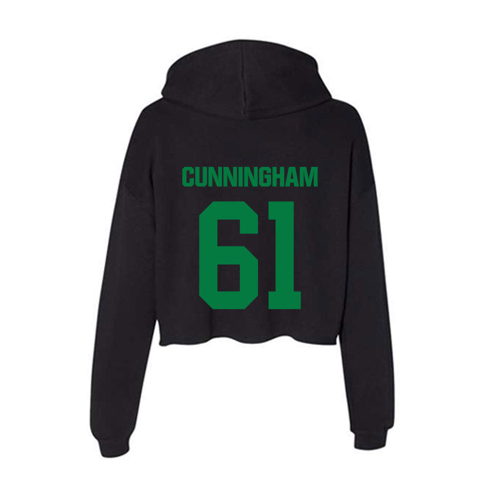 North Texas - NCAA Football : Drew Cunningham - Women's Crop Fleece Hoodie-1