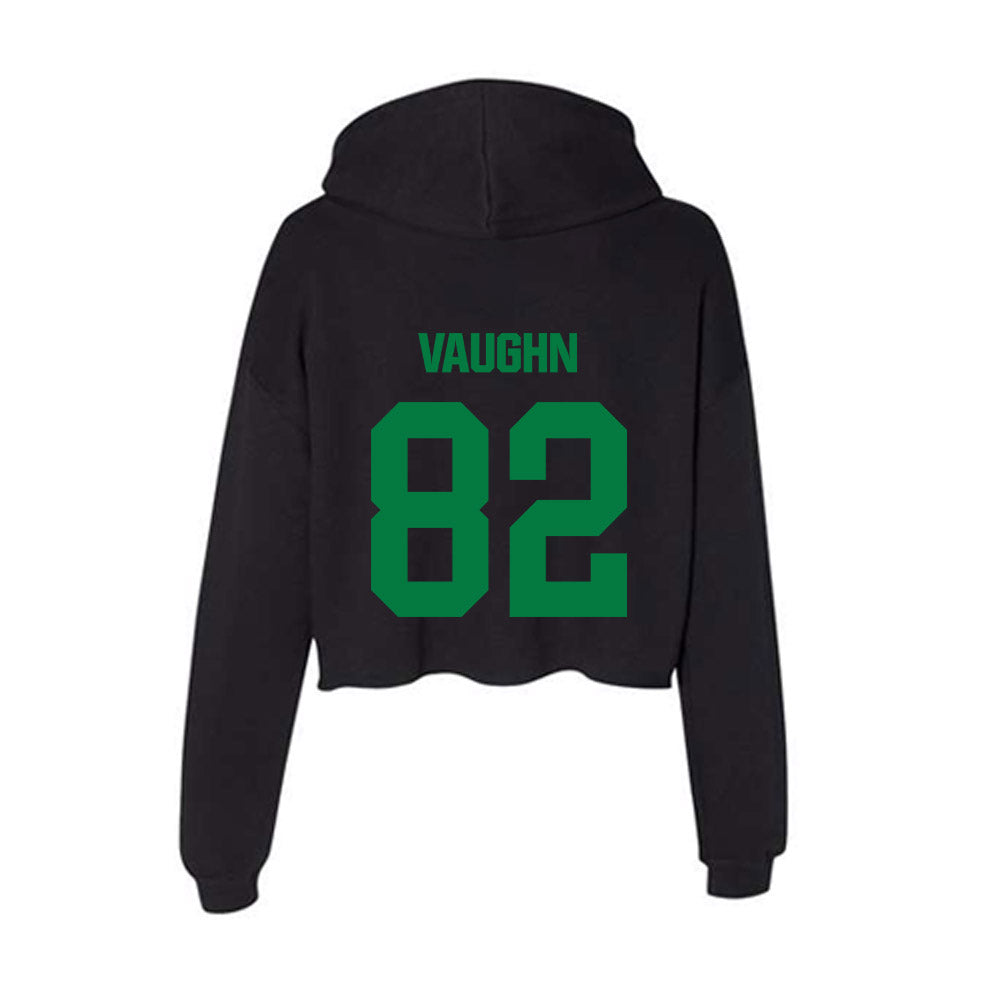 North Texas - NCAA Football : Connor Vaughn - Women's Crop Fleece Hoodie-1