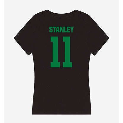 North Texas - NCAA Women's Basketball : Laynee Stanley - Women's V-Neck T-Shirt-1