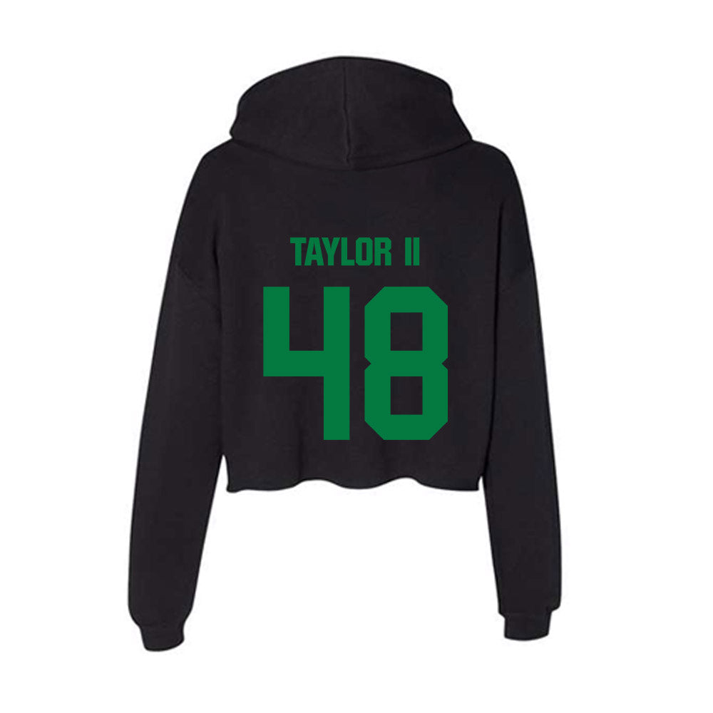 North Texas - NCAA Football : Michael Taylor II - Women's Crop Fleece Hooded Sweatshirt-1