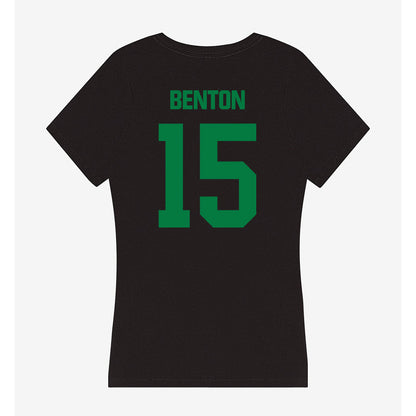 North Texas - NCAA Football : Justin Benton - Women's V-Neck T-Shirt-1