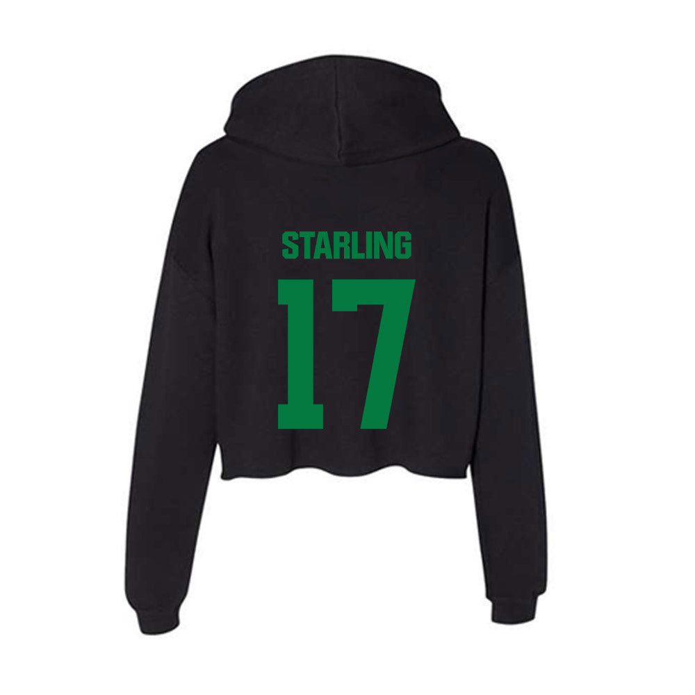 North Texas - NCAA Football : Taylor Starling - Women's Crop Fleece Hooded Sweatshirt-1