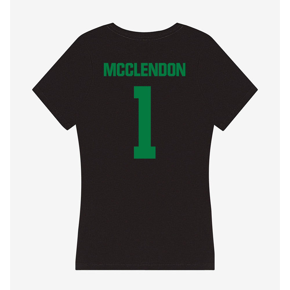 North Texas - NCAA Men's Basketball : William Mcclendon - Women's V-Neck T-Shirt-1