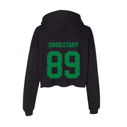 North Texas - NCAA Football : Jerious Singletary - Women's Crop Fleece Hooded Sweatshirt-1