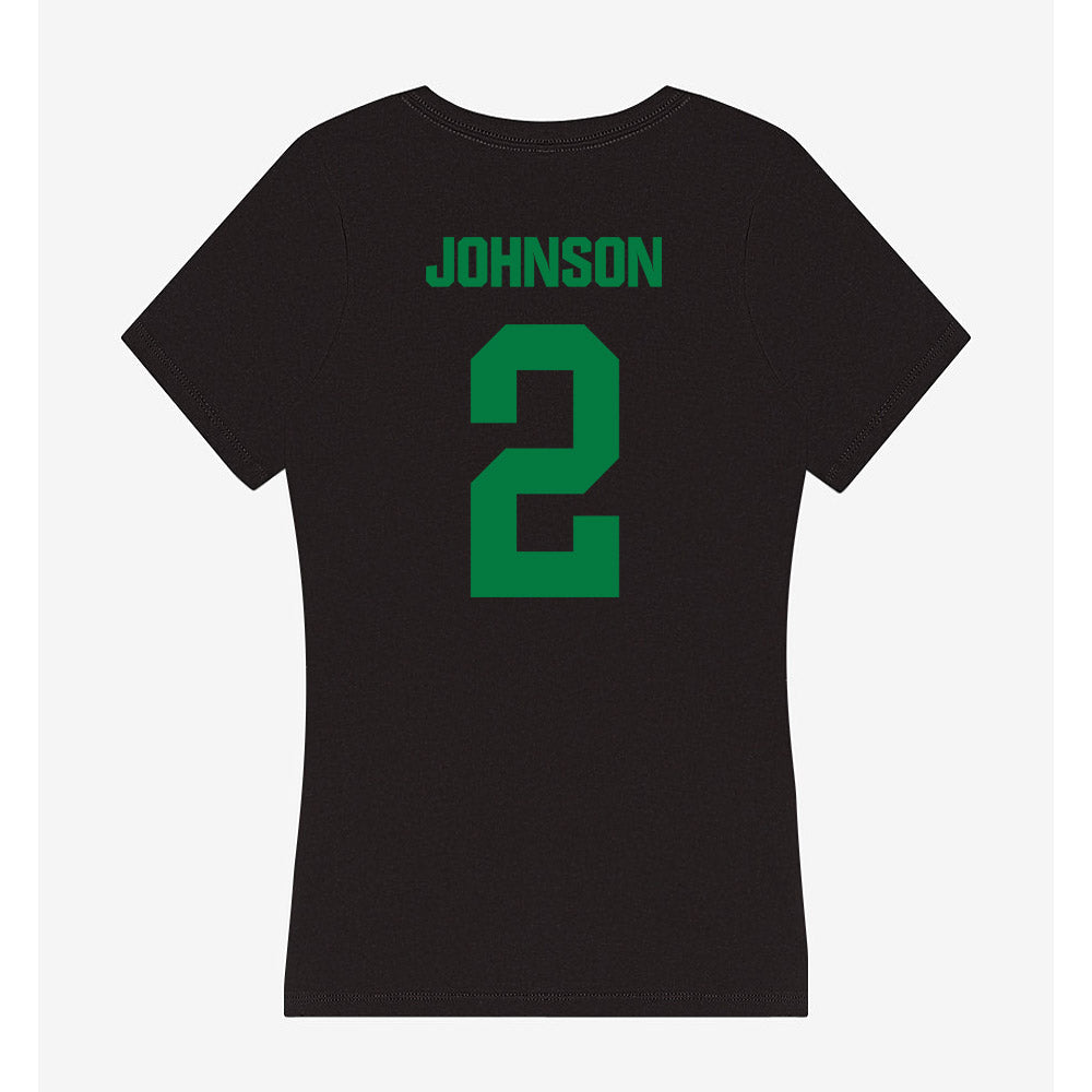 North Texas - NCAA Women's Basketball : Arianna Johnson - Women's V-Neck T-Shirt-1