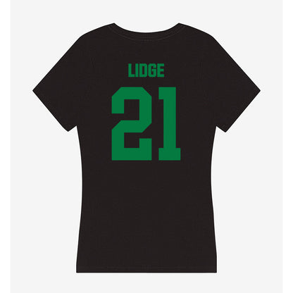 North Texas - NCAA Women's Basketball : Tionna Lidge - Women's V-Neck T-Shirt-1