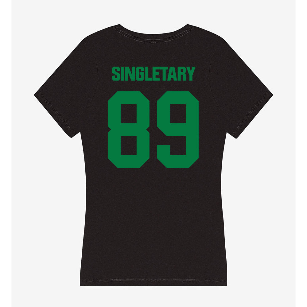 North Texas - NCAA Football : Jerious Singletary - Women's V-Neck T-Shirt-1