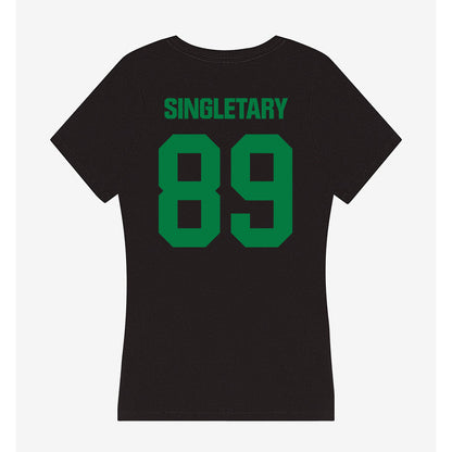 North Texas - NCAA Football : Jerious Singletary - Women's V-Neck T-Shirt-1