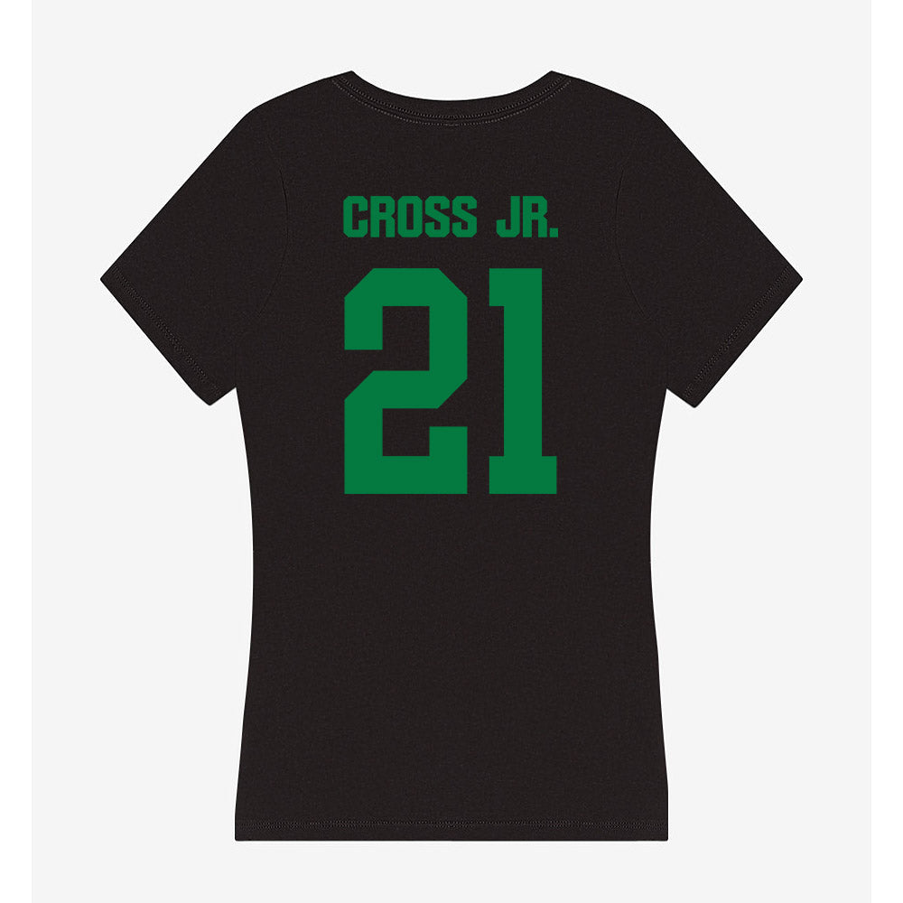 North Texas - NCAA Football : Jason Cross Jr. - Women's V-Neck T-Shirt-1