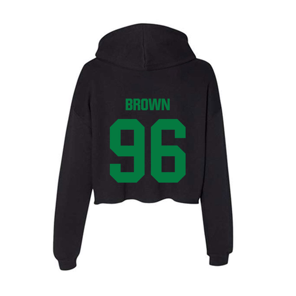 North Texas - NCAA Football : Aj Brown - Women's Crop Fleece Hoodie-1