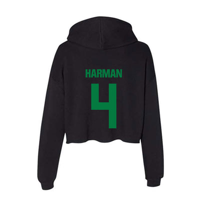 North Texas - NCAA Softball : Bradi Harman - Women's Crop Fleece Hoodie-1