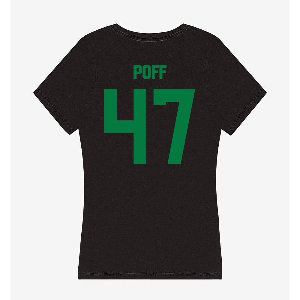 North Texas - NCAA Football : Jacob Poff - Women's V-Neck T-Shirt-1