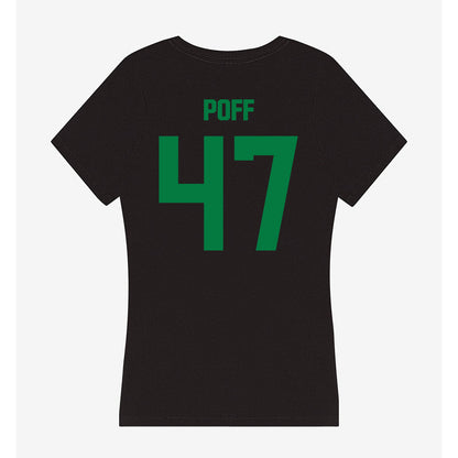 North Texas - NCAA Football : Jacob Poff - Women's V-Neck T-Shirt-1
