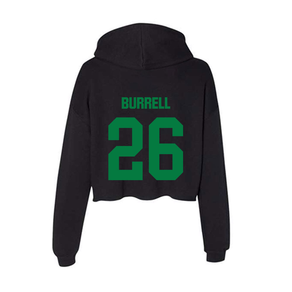 North Texas - NCAA Football : S'Maje Burrell - Women's Crop Fleece Hoodie-1