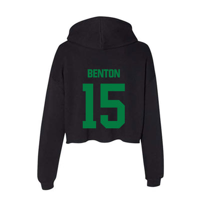 North Texas - NCAA Football : Justin Benton - Women's Crop Fleece Hooded Sweatshirt-1