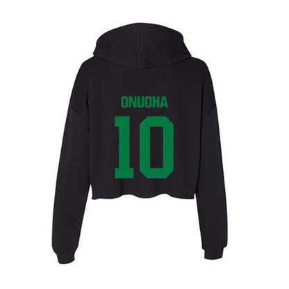 North Texas - NCAA Football : David Onuoha - Women's Crop Fleece Hoodie-1