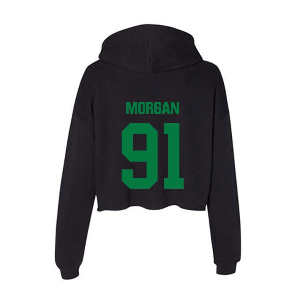 North Texas - NCAA Football : Demetrie Morgan - Women's Crop Fleece Hoodie-1