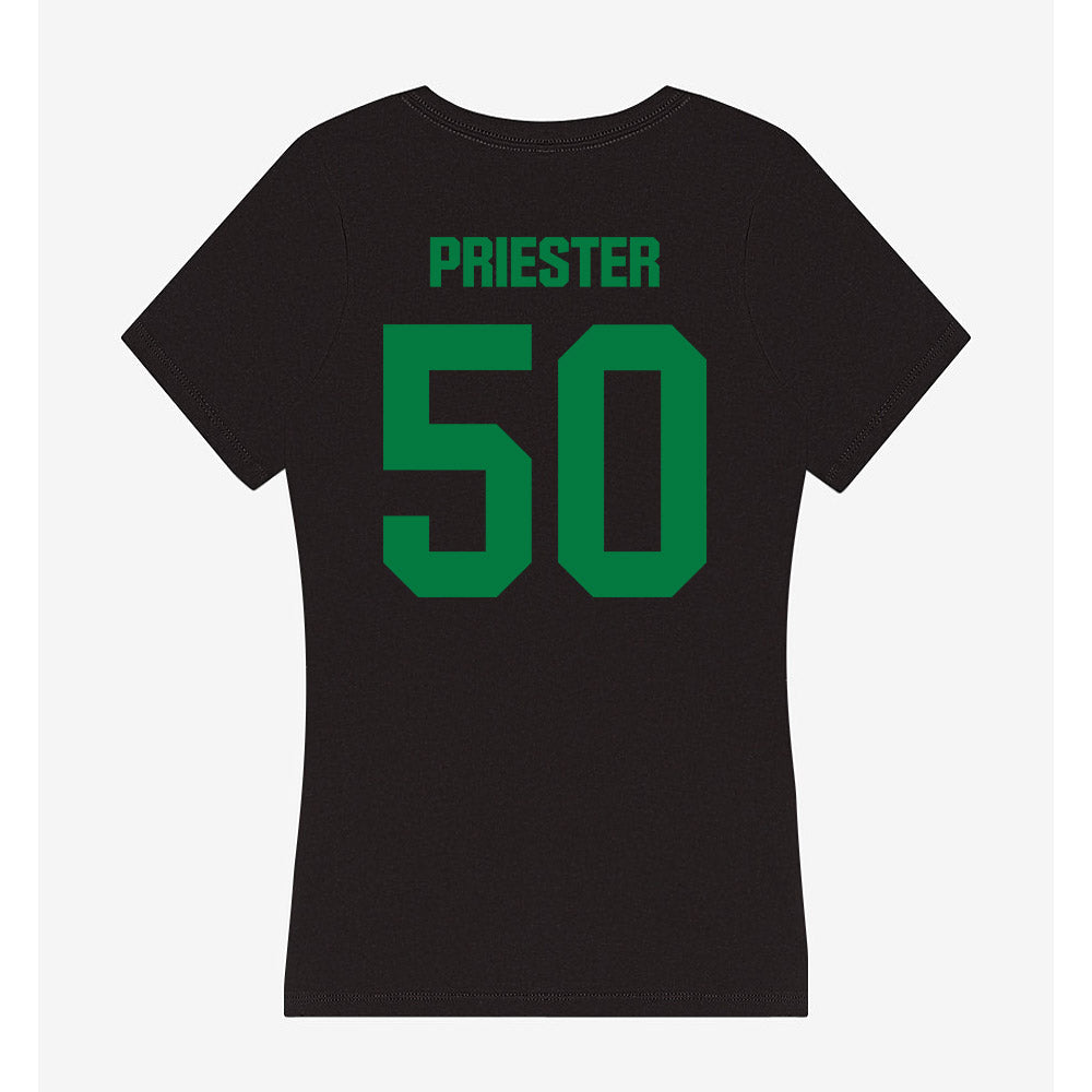 North Texas - NCAA Football : Jahzari Priester - Women's V-Neck T-Shirt-1