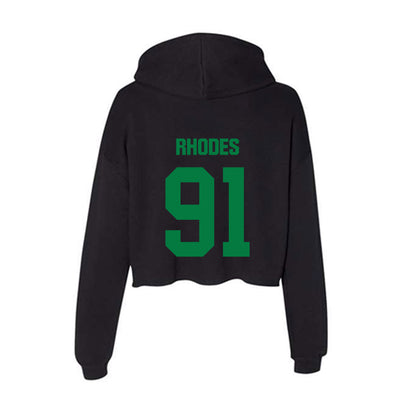 North Texas - NCAA Football : Davion Rhodes - Women's Crop Fleece Hoodie-1