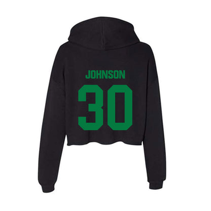 North Texas - NCAA Football : Chantz Johnson - Women's Crop Fleece Hoodie-1