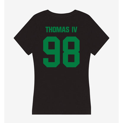 North Texas - NCAA Football : Curlee Thomas IV - Women's V-Neck T-Shirt-1