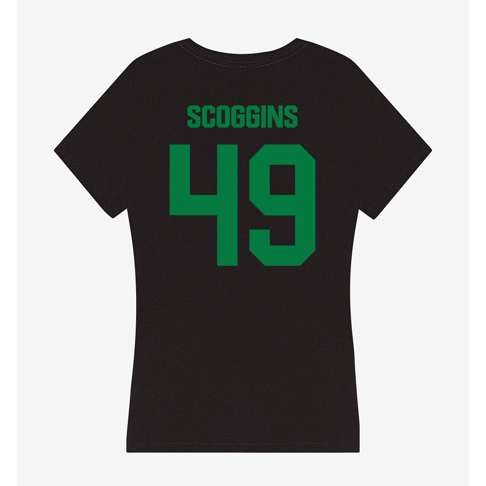 North Texas - NCAA Football : Brodie Scoggins - Women's V-Neck T-Shirt-1