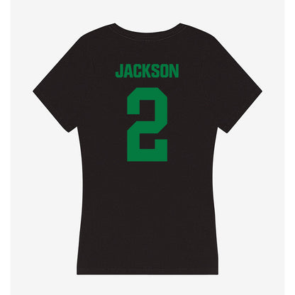 North Texas - NCAA Football : Tayven Jackson - Women's V-Neck T-Shirt-1